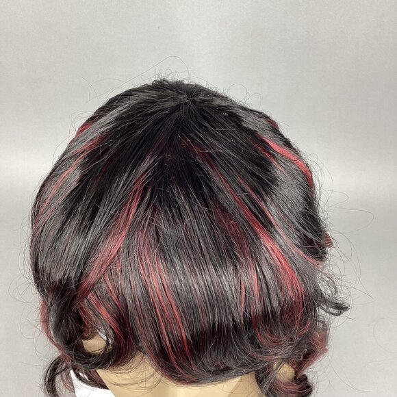 Angel Wig #F1B/118 Off Black Burgundy Long Body Wave Classic Cap Adjustable Synt - Picture 5 of 9